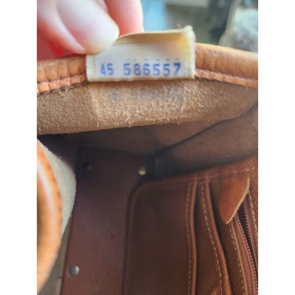 VTG 80s Dooney & Bourke Essex R25 Leather Saddle Tan Handbag Purse USA Serial # - Picture 3 of 15